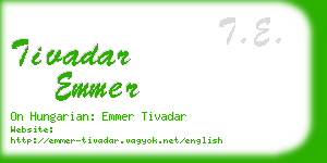 tivadar emmer business card